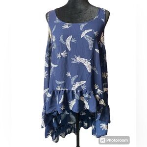 Torrid Sheer High-Low Dragonfly Sleeveless Shirt